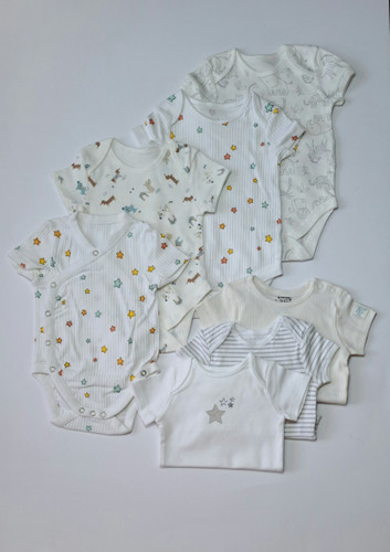 بادی زیردکمه نوزادی آستین کوتاه